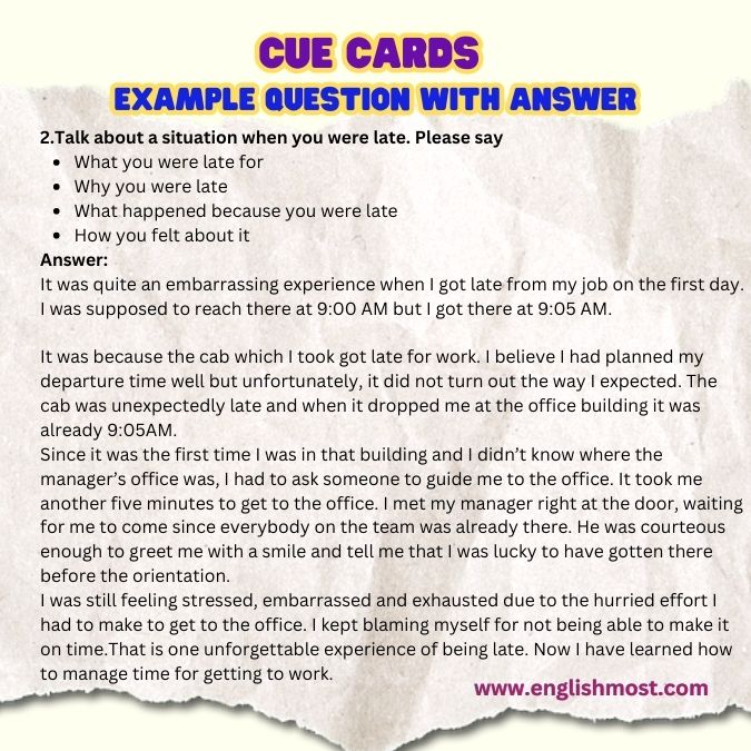 Question Answers about Personal Interests, Experiences & Opinions, cue card examples, cue card questions with answers, ielts cue cards