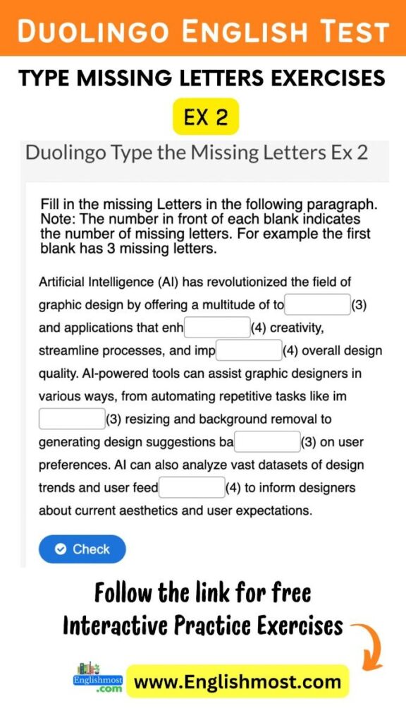 duolingo read and complete solved exercise, read and select duolingo, type missing letters duolingo test, duolingo english test prep, duolingo english test missing letters, missing letters exercises in det, duolingo test practice